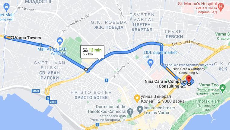 New The Twins Varna Two-Bedroom, Apt 5 At 15 Tsani Ginchev Street, Floor 3 Extérieur photo